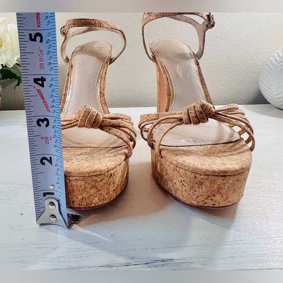 PAIGE Candice Ankle Strap Platform High Heel Cork upper/leather lining/sole, 9.5 - Picture 8 of 10